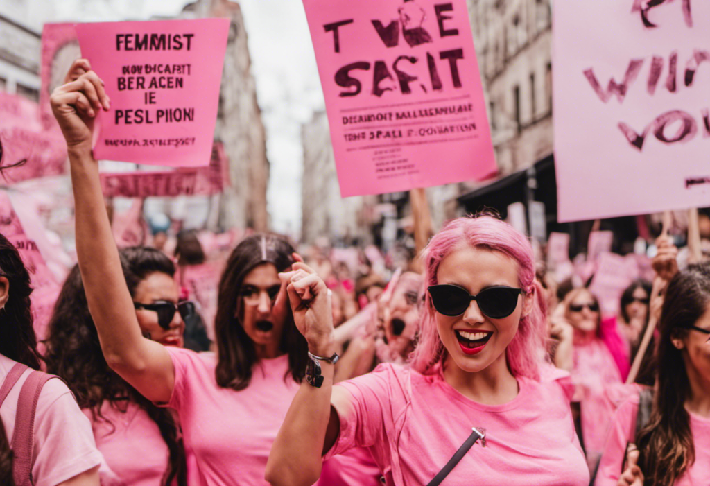 foto di una manifestazione femminista in Scandinavia
