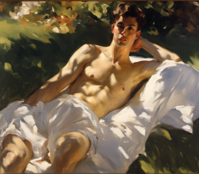 La sensualità del nudo maschile nei dipinti di Nebojsa Zdravković